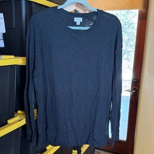 J. Crew Factory Black Long Sleeve 100% Cotton Tunic Top Size XL
